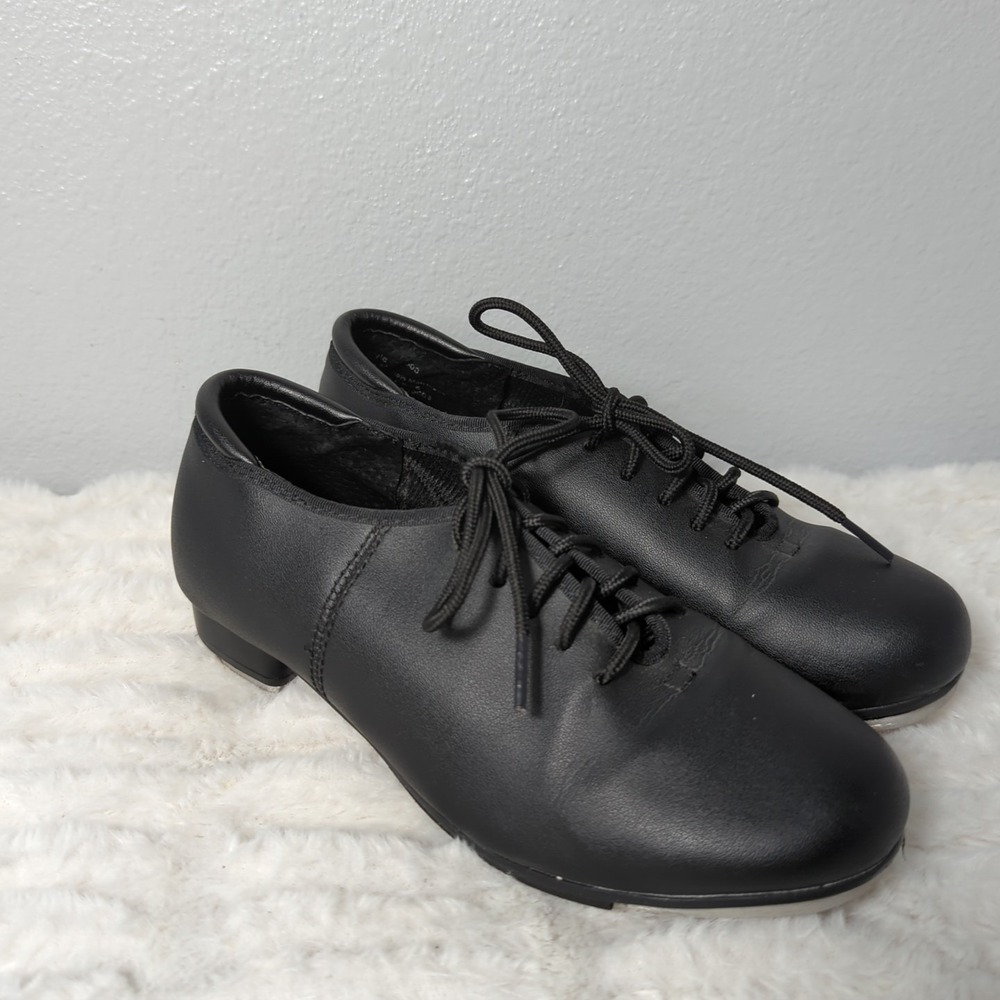 Theatricals Women's Size 5.5 Black Lace Up tap shoes Style T9500‎